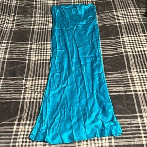 NWT MESHKI Tyler strapless satin midi dress